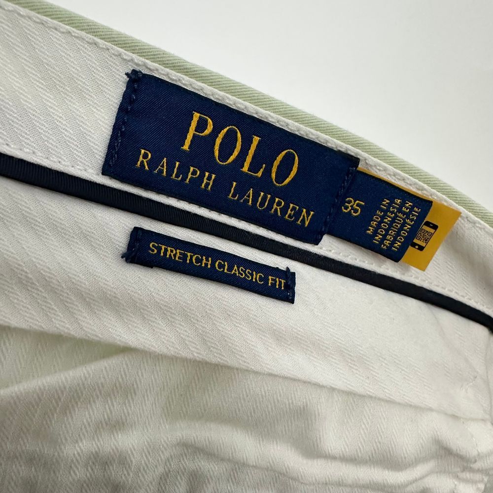 Polo Ralph Lauren Shorts Men 35 Flat‎ Front Light Green Stretch Classic Chino - Picture 8 of 9